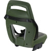 siège arrière junior 6+ repose-pieds + ceinture vert armée noir