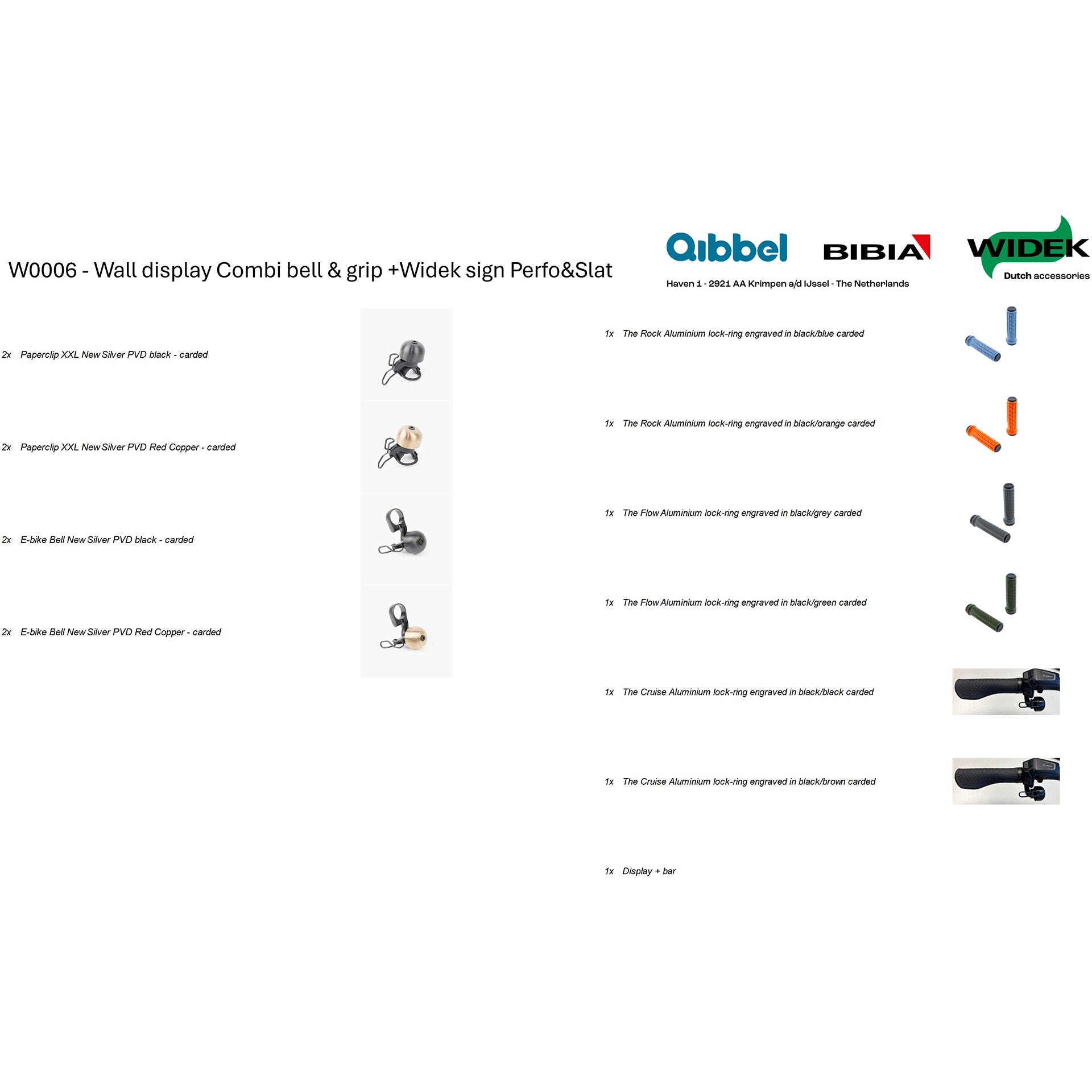 Support de présentation Widek combi perfo slatwall