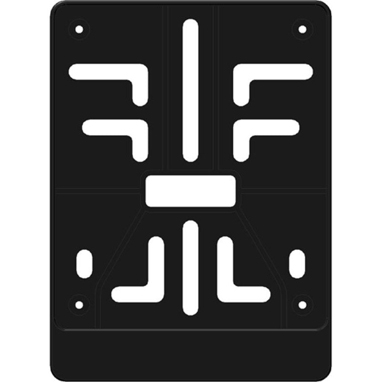 Support de plaque d’immatriculation 100x120 plastique noir Belgique