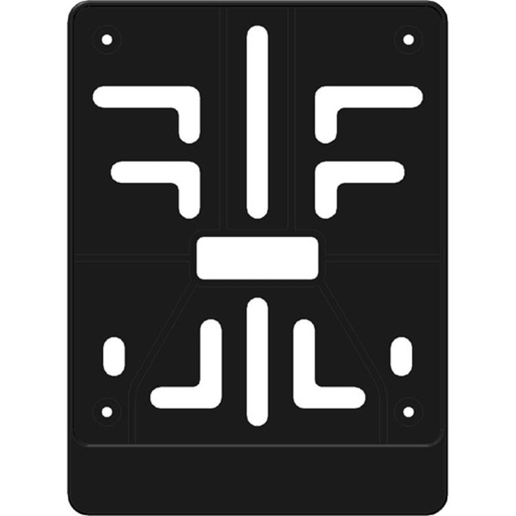 Support de plaque d’immatriculation 100x120 plastique noir Belgique