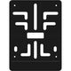Support de plaque d’immatriculation 100x120 plastique noir Belgique
