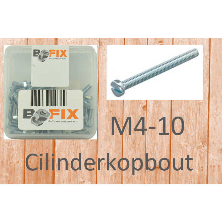 Boulon de culasse Bofix M4X10 galvanisé (50e)