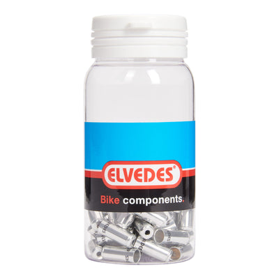 Chapeau de câble 5 mm Alum en argent scellé (50x). ELV2012001