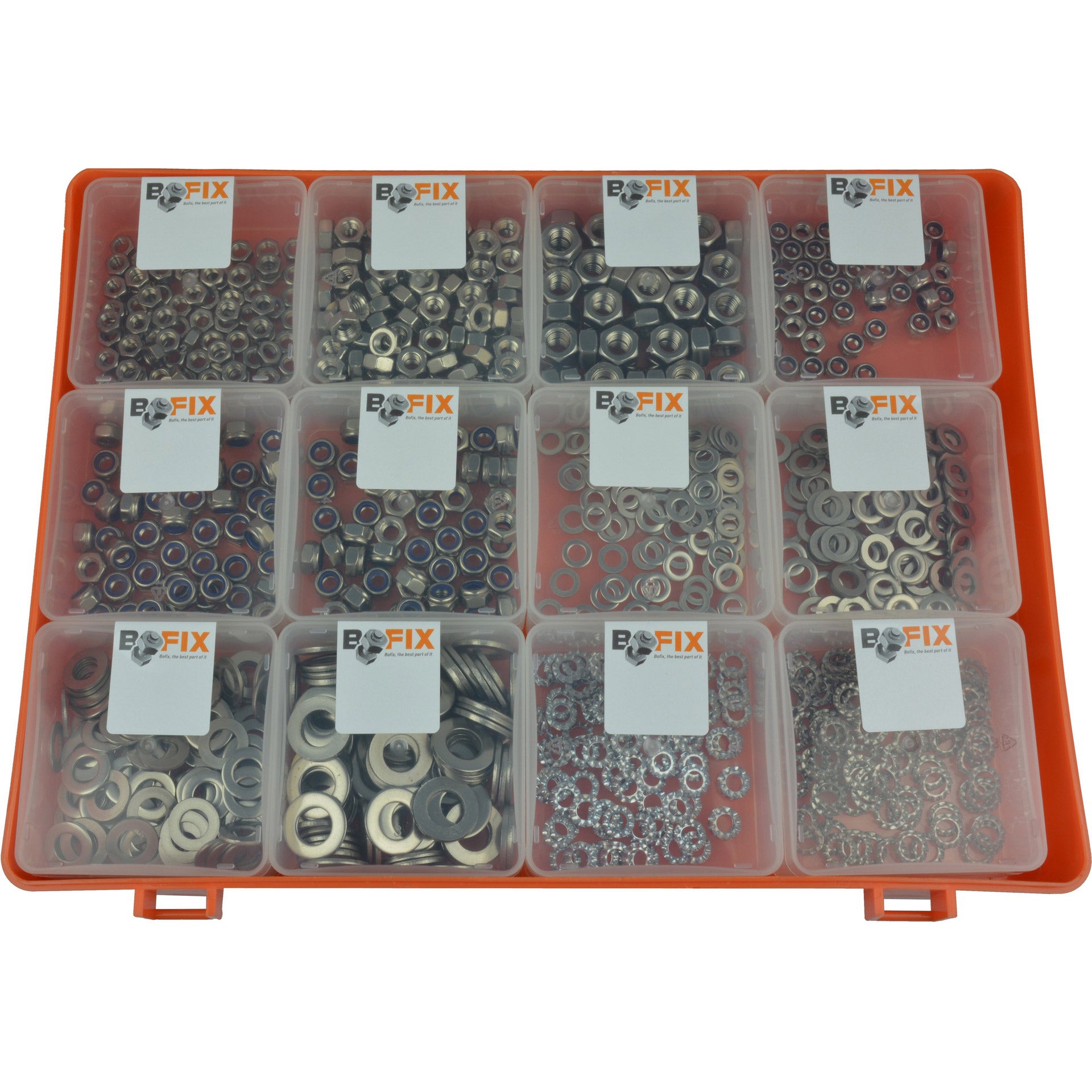 Bofix tri 12dlg. Anneaux + noix en acier inoxydable