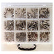 Bofix 214909 Boîte assortiment 12 compartiments Inbusb.Inox M8 + écrous