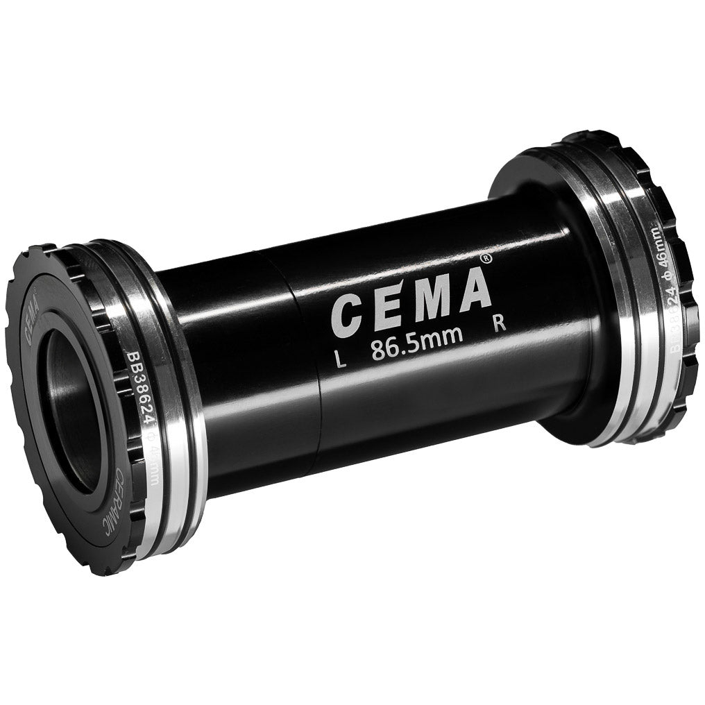 CEMA BRACKETAS BB386 interlock Shimano-Rvs-Zwart