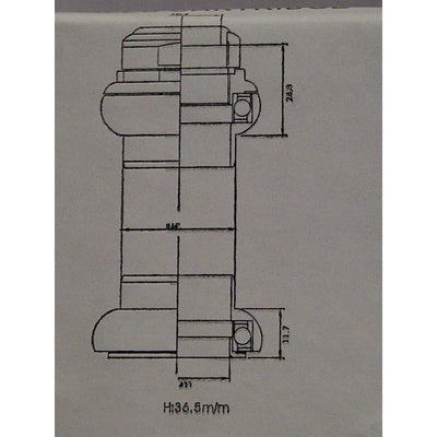 Jeu de direction Tecora e1 1 8-inch fileté cartr alu 30.0 taper poli