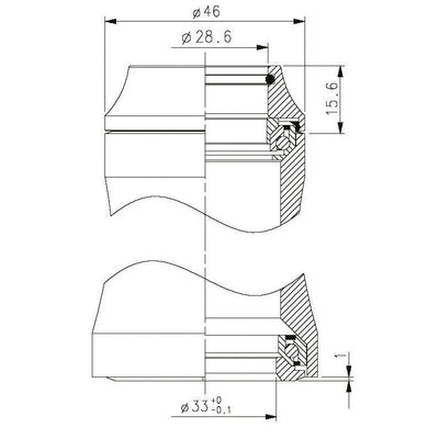 Tecora e headset gazelle 1 1 8 1 1 4 campa fit integrated 45-45