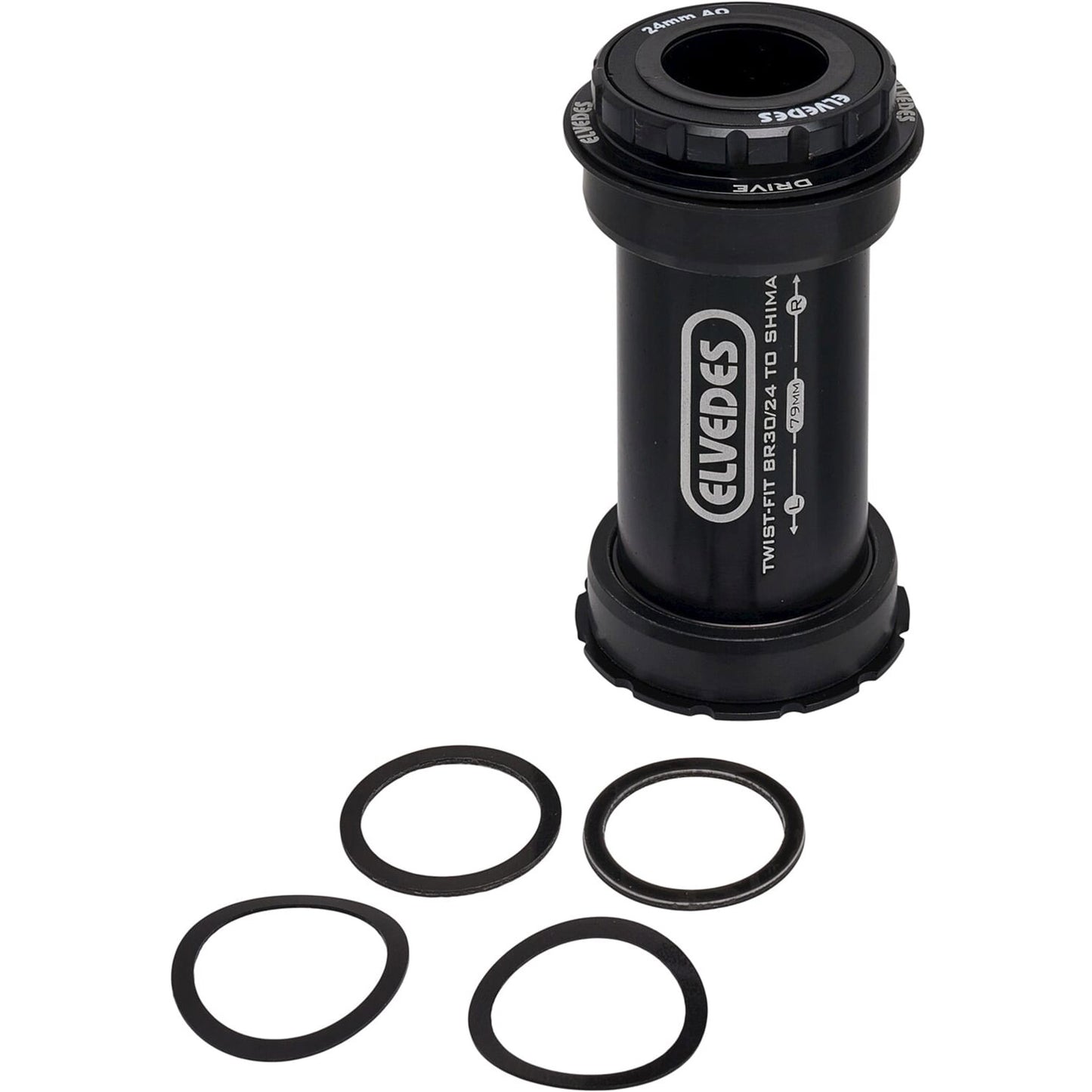 Adaptateur de boîtier de pédalier Elvedes Twistfit BB Droit Shimano 24mm