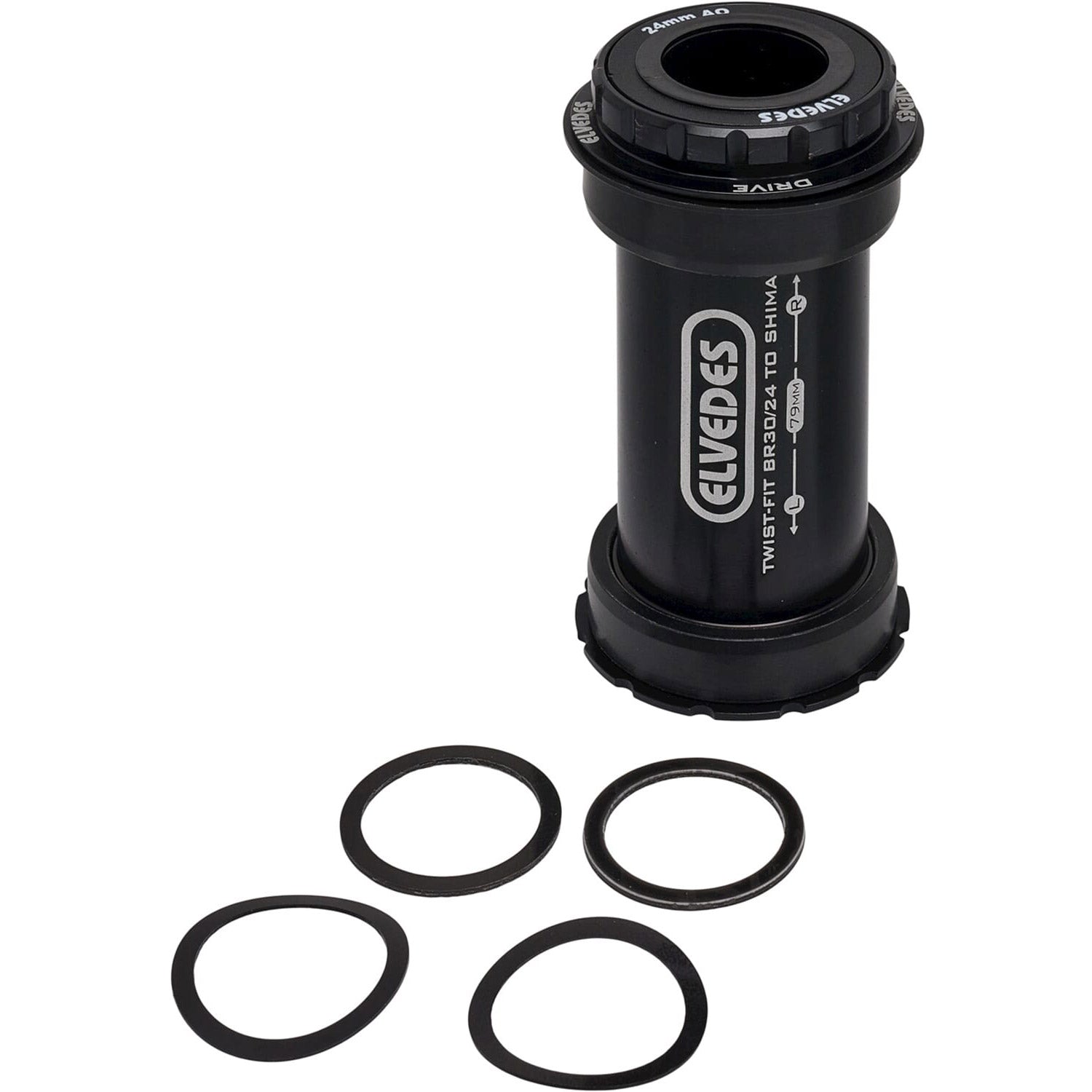 Adaptateur de boîtier de pédalier Elvedes Twistfit BB Droit Shimano 24mm