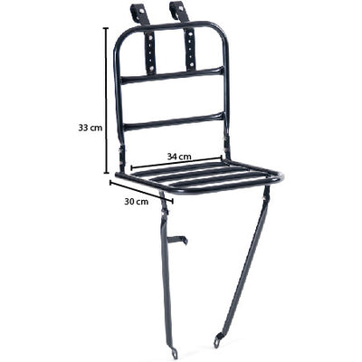Porte-bagages avant Steco noir mat 30x30cm