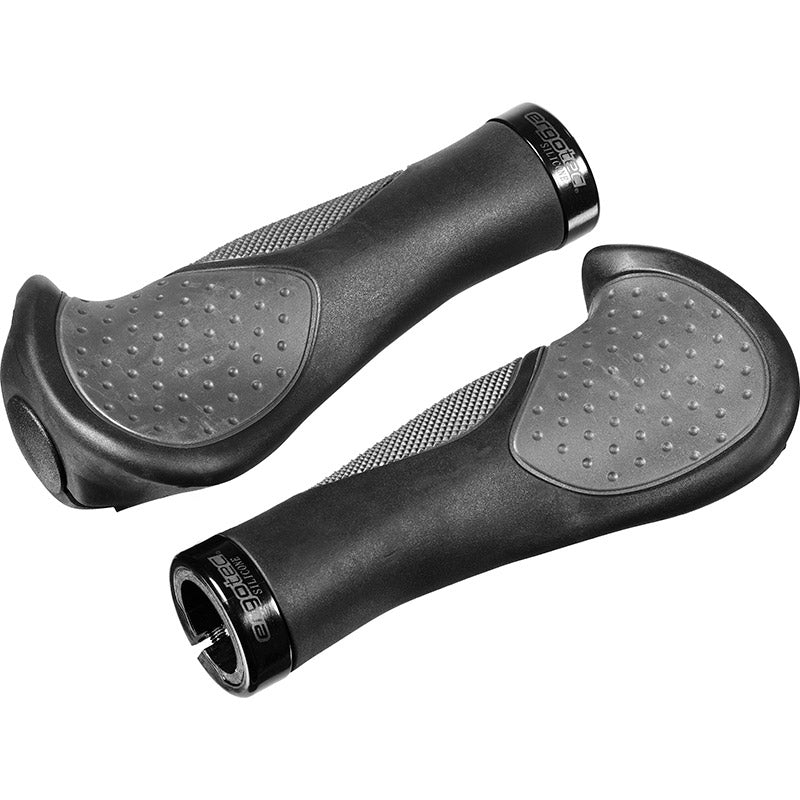Ergotec gère Frisco 2 Silicone Short Long Black Gris