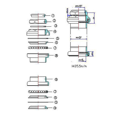 Réducteur de casque Tecora gazelle 22.2 34 30.0 220242