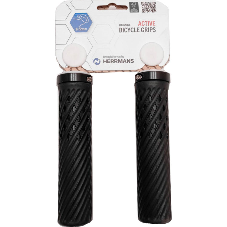 Herrmans Handle Set Luna DD40B 130 mm Ø22 mm Verrouillage noir sur carte