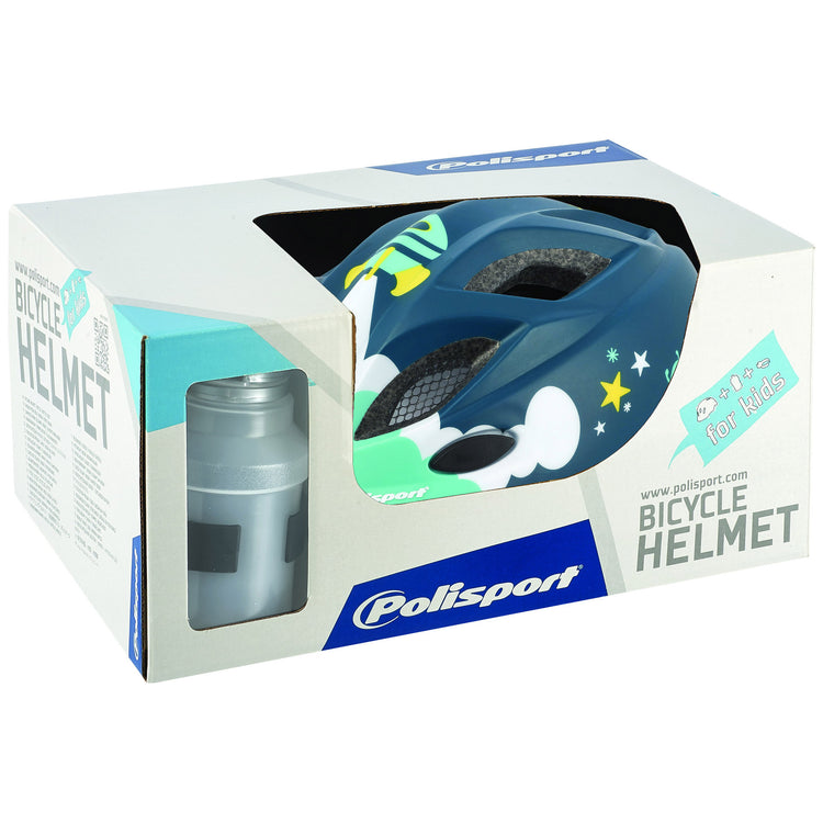 Spaces de casque Polisport avec bouteille d'eau et support. Taille: XS (48 52 cm), Couleur: Blauww