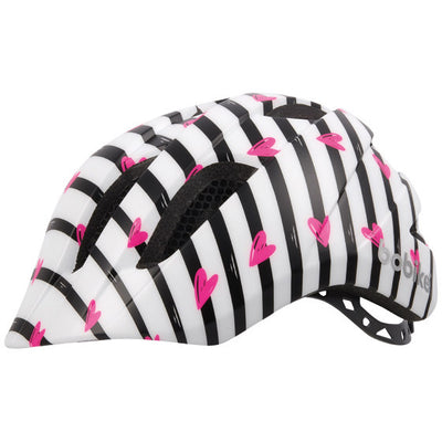 Kinderhelm Bobike plus Pinky Zebra S (52-56 cm) blanc