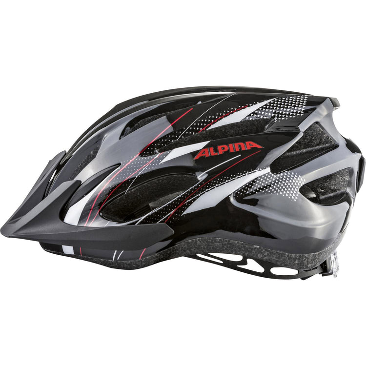Olympic Sportswear Sports Mtb Helm MTB17 54-58 Gloss noir blanc rouge