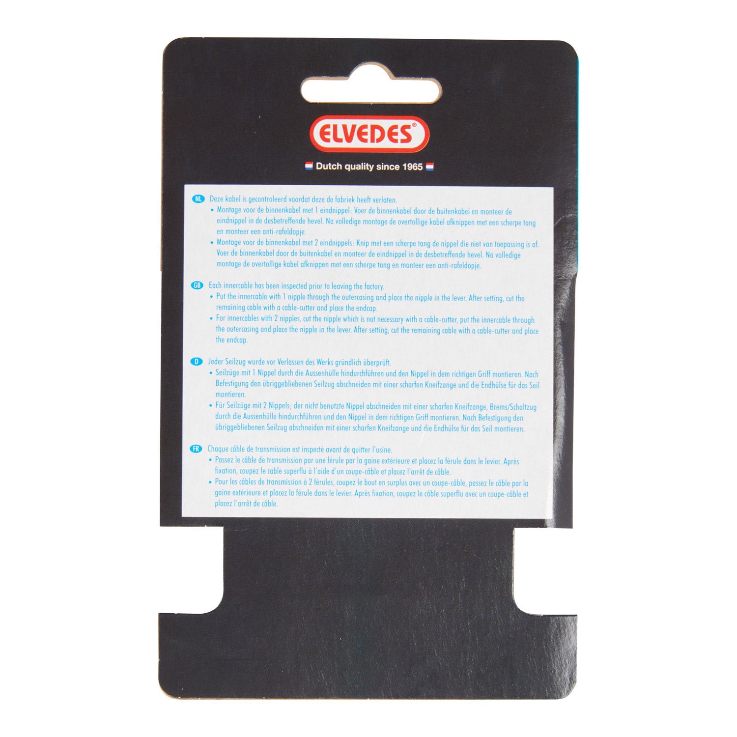 Elvedes Rem Binnenkabel 2000 mm en acier inoxydable T-nippel (10e)