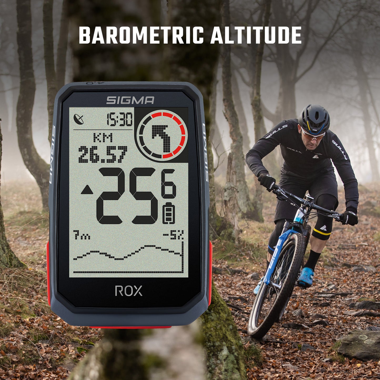 Sigma Rox 4.0 GPS SW White HR Solder de direction + ant + ble brabstiv