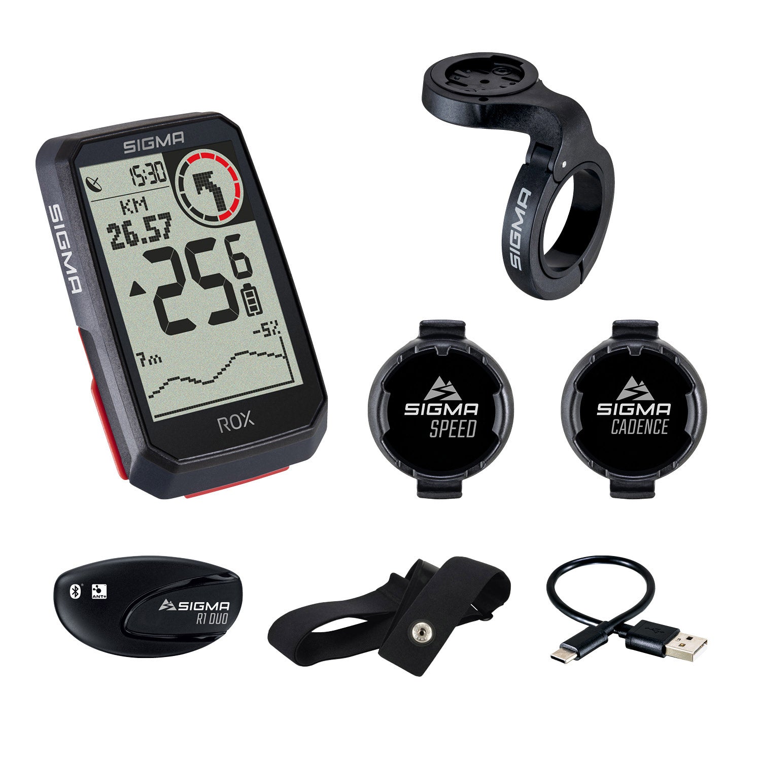 Sigma Rox 4.0 GPS SW HR Starther Hod Cad Snelh Capteur Top Mount
