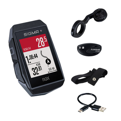 Sigma Rox 11.1 EVO GPS HR Set Set Sw Brourt Butler + Ant + BLE BORST + USB-C