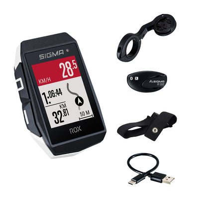 Sigma Rox 11.1 EVO GPS HR Set set wi Short Butler + Ant + Ble Borst + USB-C