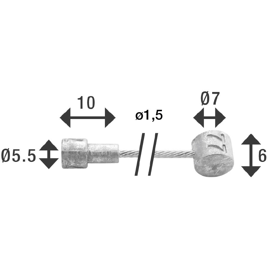Elvedes Rem Binnenkabel 1350 mm Splitter de câble en acier inoxydable