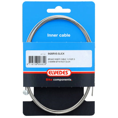 Elvedes cable systems bv elvedes câble intérieur de frein 2000 mm en acier inoxydable lisse, raccord en T de 1,5 mm