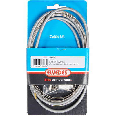 Jeu de câbles de transmission Elvedes 1700 2250 mm universel Sturmey Archer acier inoxydable - argent (sur carte)