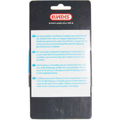 Jeu de câbles de transmission Elvedes 1700 2250 mm universel Sturmey Archer acier inoxydable - argent (sur carte)