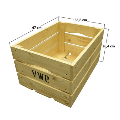 caisse à vélo bois naturel 40 litres