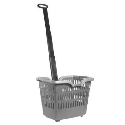 Système de clic du panier avant Roto | 20 Litres | Plastique | Gris | Collier de serrage pour guidon