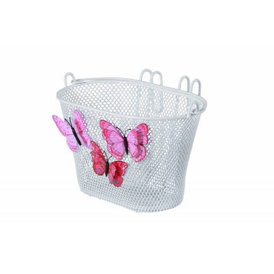 Basil Jasmin Butterfly panier vélo enfant avant ou arrière blanc