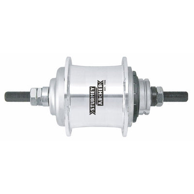 Moyeu Sturmey Archer S-RF3 roue libre 3 vitesses - 36 trous - argenté