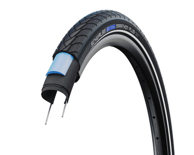 Schwalbe 25x marathon de pneu plus 28 x 1,40 sw reflète