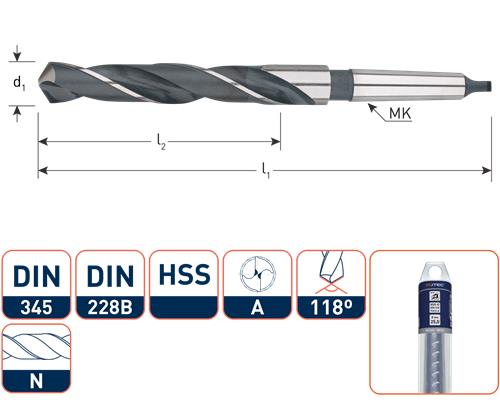 Foret Rotec mc din345 17,5mm