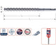 Foret Rotec SDS 100 165 8mm 4 taillants