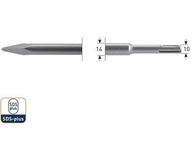 Burin pointu Rotec sds 250mm