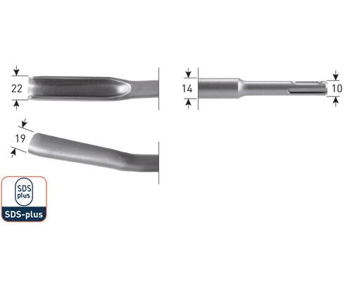 Burin à gouge Rotec sds 250mm