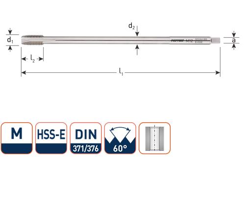 Robinet machine Rotec extra long m8 din357