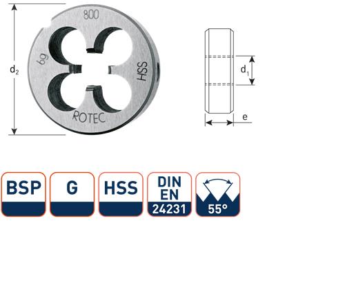 Plaque à découper ronde Rotec bsp g1 hss