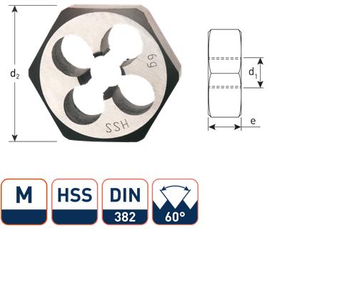 Rotec écrou coupant hexagonal m12 din382 hss