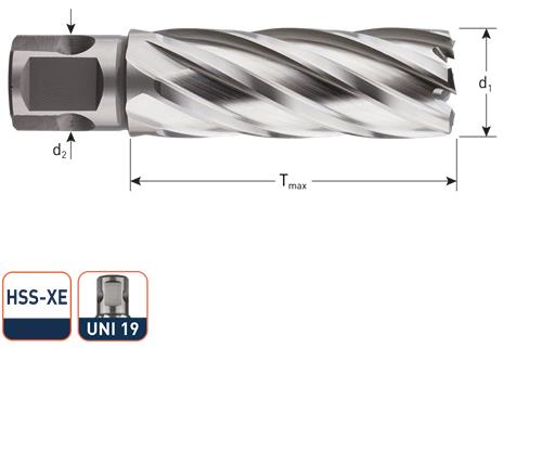Rotec carottier hss silver-line 50,0mm sl55 Weldon
