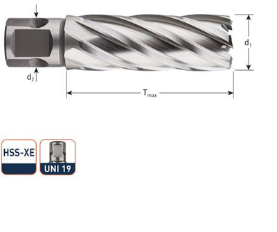 Rotec carottier hss silver-line 50,0mm sl55 Weldon