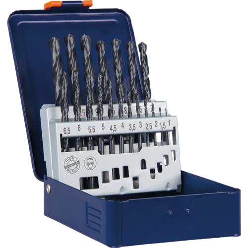 Jeu de forets hélicoïdaux Rotec 1-10x0,5mm hss 19 pièces