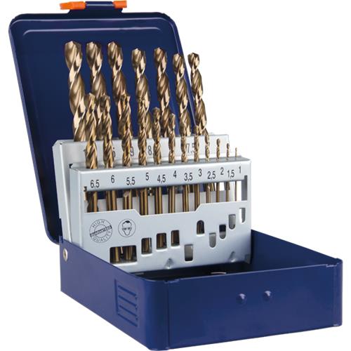 Jeu de forets hélicoïdaux Rotec 1-10x0,5mm hss-e 19 pièces