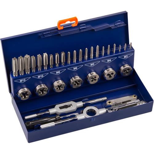 Jeu d'inserts de coupe pour tarauds manuels Rotec 33 pièces m3-m12