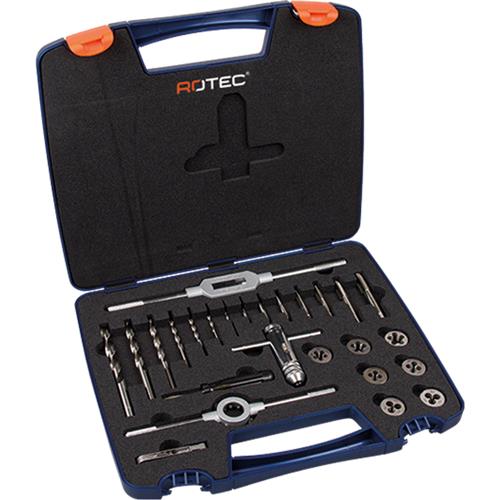 Jeu d'inserts de coupe pour tarauds manuels Rotec 26 pièces m3-m12