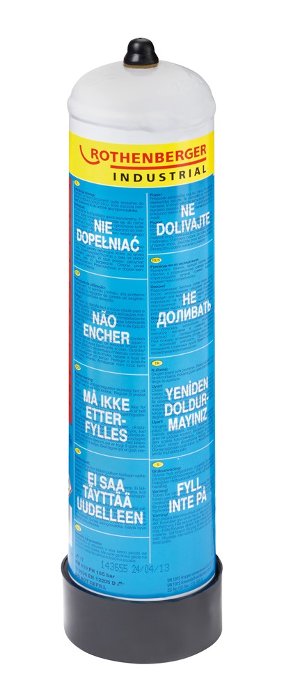Bouteille d'oxygène jetable Rothenberger 110 bar