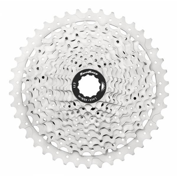 Cassette SunRace 10V 11-42 CSMS3 argent métallique